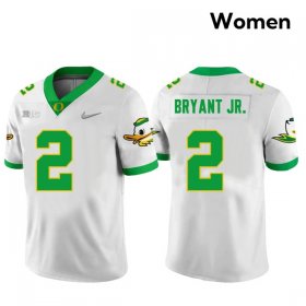 Gary Bryant Jr. #2 Oregon Ducks University Football Embroidery Jersey -Women Sizes White