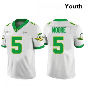 Dante Moore #5 Oregon Ducks College Football Alumni Jersey -Youth Sizes White