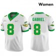 Dillon Gabriel #8 Oregon Ducks University Football Embroidery Jersey -Women Sizes White