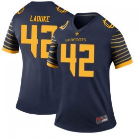 Jackson LaDuke #42 Oregon Ducks University Football Legend Jersey -Women Sizes Navy