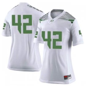 Jackson LaDuke #42 Oregon Ducks University Football Limited Jersey -Women Sizes White